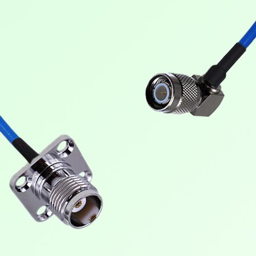 Semi-Flexible Jumper TNC Female 4 Hole 17.5x17.5mm to TNC Male Right Angle Semi-Flexible Jumper TNC Female 4 Hole 17.5x17.5mm to TNC Male Right Angle