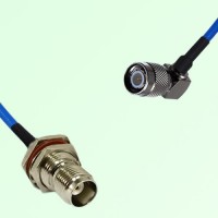 Semi-Flexible Jumper TNC Bulkhead Female with O-Ring to TNC Male Right Angle Semi-Flexible Jumper TNC Bulkhead Female with O-Ring to TNC Male Right Angle