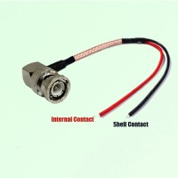 Splitter Y Type Cable BNC Male Right Angle to Tinned Wires