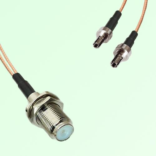 Splitter Y Type Cable F Bulkhead Female to CRC9 Male Splitter Y Type Cable F Bulkhead Female to CRC9 Male