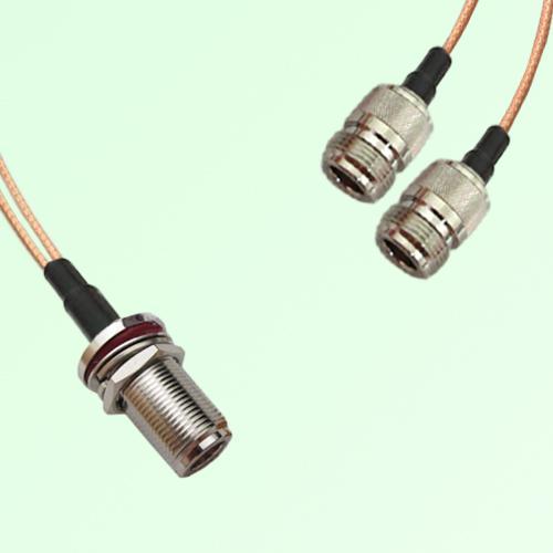 Splitter Y Type Cable N Bulkhead Female to N Female Splitter Y Type Cable N Bulkhead Female to N Female