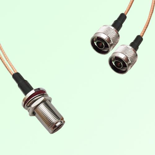 Splitter Y Type Cable N Bulkhead Female to N Male Splitter Y Type Cable N Bulkhead Female to N Male
