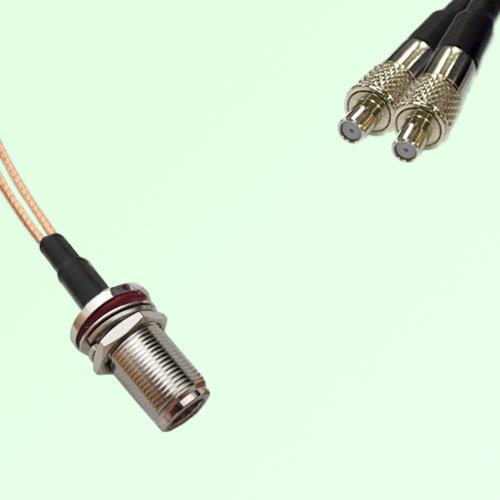 Splitter Y Type Cable N Bulkhead Female to TS9 Female Splitter Y Type Cable N Bulkhead Female to TS9 Female