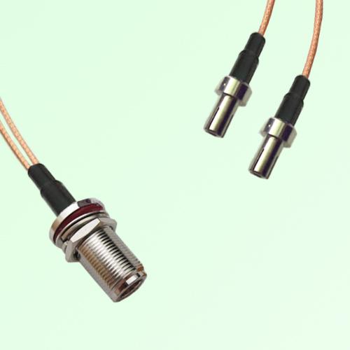 Splitter Y Type Cable N Bulkhead Female to TS9 Male Splitter Y Type Cable N Bulkhead Female to TS9 Male