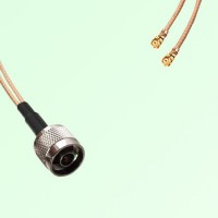 Splitter Y Type Cable N Male to IPEX Default