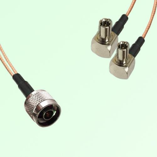 Splitter Y Type Cable N Male to TS9 Male Right Angle Splitter Y Type Cable N Male to TS9 Male Right Angle