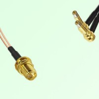 Splitter Y Type Cable RP SMA Bulkhead Female to MS156 Male Right Angle
