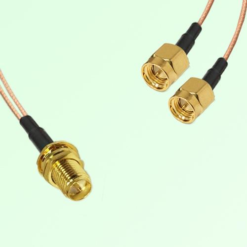 Splitter Y Type Cable RP SMA Bulkhead Female to SMA Male Splitter Y Type Cable RP SMA Bulkhead Female to SMA Male