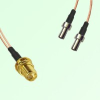 Splitter Y Type Cable RP SMA Bulkhead Female to TS9 Male