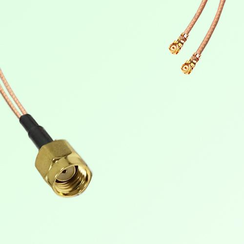 Splitter Y Type Cable RP SMA Male to IPEX Default Splitter Y Type Cable RP SMA Male to IPEX Default