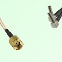 Splitter Y Type Cable RP SMA Male to MS162 Male Right Angle