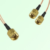 Splitter Y Type Cable RP SMA Male to RP SMA Male