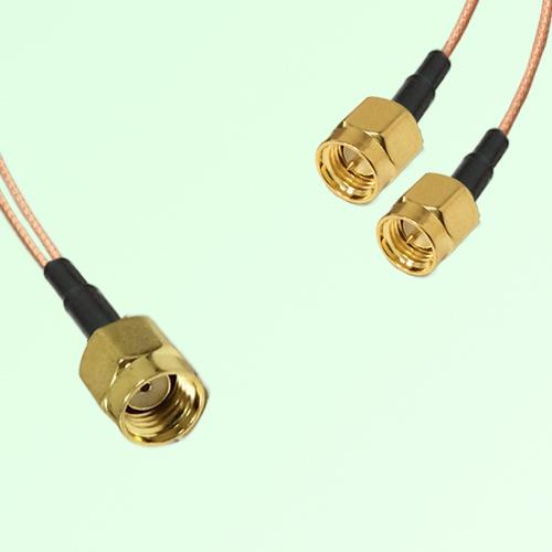 Splitter Y Type Cable RP SMA Male to SMA Male Splitter Y Type Cable RP SMA Male to SMA Male