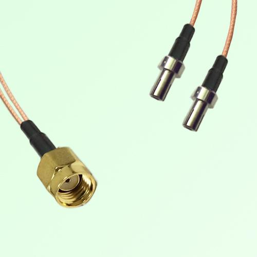 Splitter Y Type Cable RP SMA Male to TS9 Male Splitter Y Type Cable RP SMA Male to TS9 Male