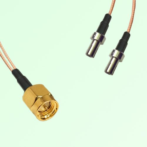 Splitter Y Type Cable SMA Male to TS9 Male Splitter Y Type Cable SMA Male to TS9 Male