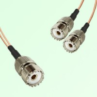 Splitter Y Type Cable UHF Female to UHF Female